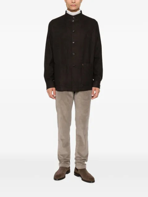 Tagliatore G-Klein button-up mandarin-collar jacket
