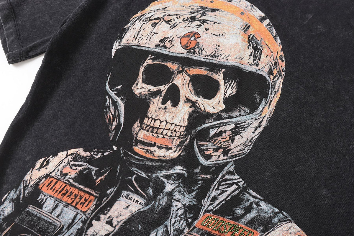 Godspeed Distressed Rhinestone Graphic T-Shirt